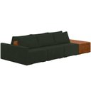 Ver imagem 1 de Sofá Ilha Modular para Sala 312cm com Puff Dublin K01 Veludo Verde Sintético Caramelo - Lyam Decor