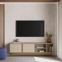 Ver imagem 6 de Rack para Tv até 70 Polegadas 2 Portas com Nicho Lazul Nature/off White