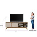 Ver imagem 2 de Rack para Tv até 70 Polegadas 2 Portas com Nicho Lazul Nature/off White