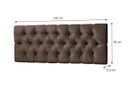 Ver imagem 2 de Cabeceira para Cama Casal Estofada 1.40M Marrom - Rede Móveis
