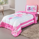 Ver imagem 4 de Kit Edredom + Lençol Plush Fofinho Infantil Dupla Face Dream 3 Peças Solteiro - Bailarina