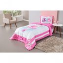 Ver imagem 2 de Kit Edredom + Lençol Plush Fofinho Infantil Dupla Face Dream 3 Peças Solteiro - Bailarina