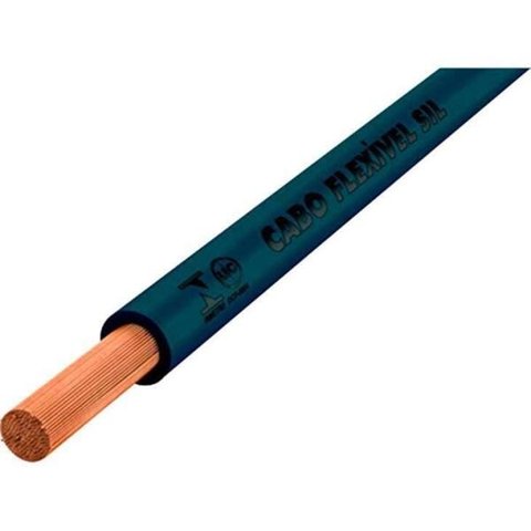 Cabo Flexível Flexsil Sil 2,5 mm², 750V, Preto, 15 metros