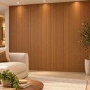Ver imagem 1 de Kit 2 Placas de Painel Ripado Liso para Parede 250x36cm Cada – Cobertura 250x72cm