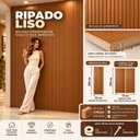 Ver imagem 7 de Kit 2 Placas de Painel Ripado Liso para Parede 250x36cm Cada – Cobertura 250x72cm