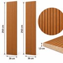 Ver imagem 4 de Kit 2 Placas de Painel Ripado Liso para Parede 250x36cm Cada – Cobertura 250x72cm