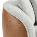Ver imagem 7 de Poltrona Decorativa Maya Base Giratoria Linho e Courino Tcs 701 Tcs 727 Moll