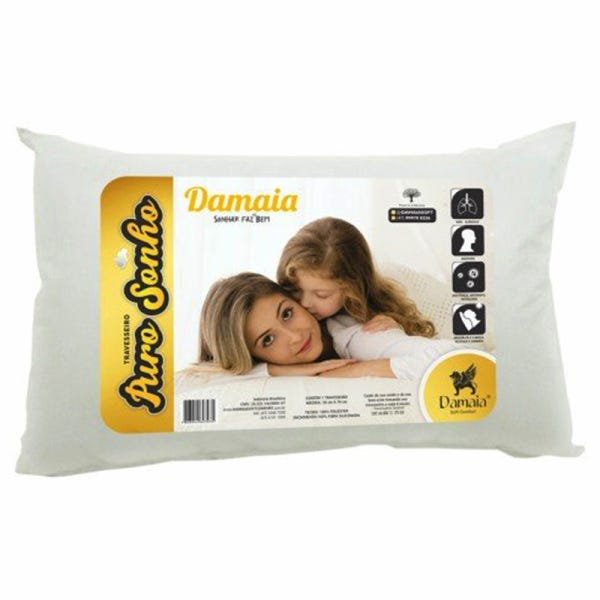 Travesseiro Damaia Puro Sonho 50cm x 70cm Branco - 3