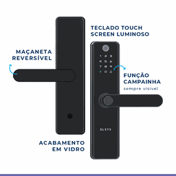 Fechadura Digital de Embutir Esf-de51001 Sax Preta Elsys - 7