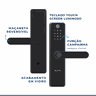 Fechadura Digital de Embutir Esf-de51001 Sax Preta Elsys - 7