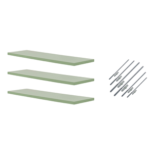 Kit 3 Prateleira Mdf Suporte Invisível Flutuante 70cm Verde Oliva Laqueada Decoração - Organizze