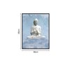 QUADRO 65X50CM BUDA MEDITAÇÃO AZUL ZEN MOLDURA - 2