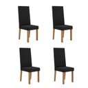 Ver imagem 1 de Conjunto 4 Cadeiras para Sala de Jantar Nice Preto/Mel