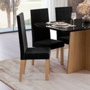 Ver imagem 2 de Conjunto 4 Cadeiras para Sala de Jantar Nice Preto/Mel