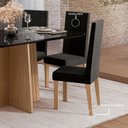 Ver imagem 5 de Conjunto 4 Cadeiras para Sala de Jantar Nice Preto/Mel