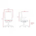 Ver imagem 4 de Cadeira de Escritório Presidente com Nr17 Brizza Plaxmetal Preto