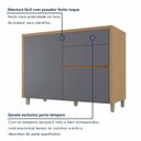 Ver imagem 7 de Cozinha 11 Peças Condessa Canto 100% MDF 14 Portas Cinza/Carvalho Titânio