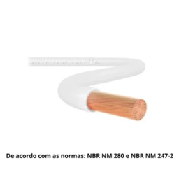 Cabo Flexível Flexsil Sil 10 mm², 750V, Branco, 100 metros - 2