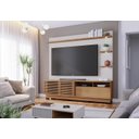 Ver imagem 6 de Home Theater Seattle 200cm 3 Led Spot Tv 70 Pol Porta Ripada Freijó Off