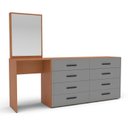 Ver imagem 3 de Cômoda e Penteadeira de Luxo com Espelho 210cm 8 Gavetas Valência Politorno Móveis