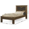 Cama Solteiro em MDF Branco Nature - Virginia - 3