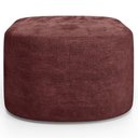 Ver imagem 6 de Kit 02 Puffs Decorativo Orgânico para Living Quarto 70cm Doha W01 Linho Bordô - Lyam Decor