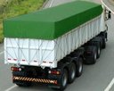 Ver imagem 1 de Lona Ck600 3,5x1,5m Verde em Pvc com Ilhós em Latão para Caminhão e Transporte Carga 650gr/m²