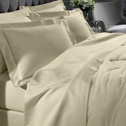 Jogo de Cama Buettner King Percal 1000 Fios Dobra Feita 4 peças Nude - 1