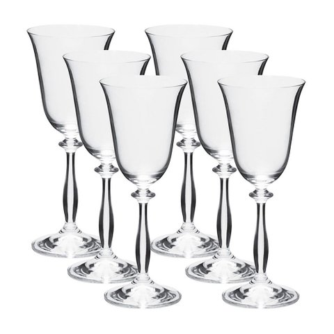 Jogo de 6 Taças para Vinho Branco em Cristal 185ml