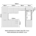 Ver imagem 4 de Armário de Cozinha Completa 330cm Branco Stella Madesa 02