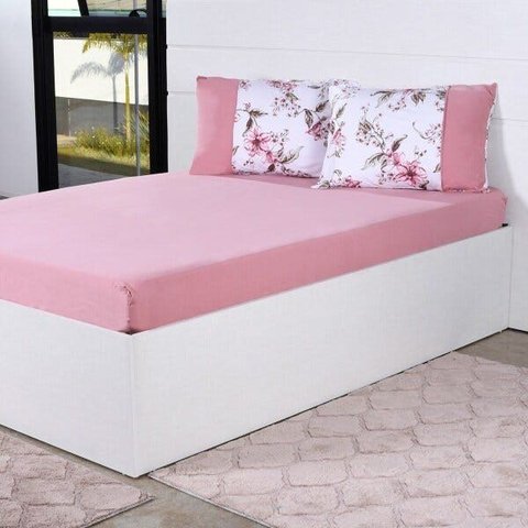 Jogo Cama 145 Fios Casal Malha Premium Fio Pentado Fiori - Tessi