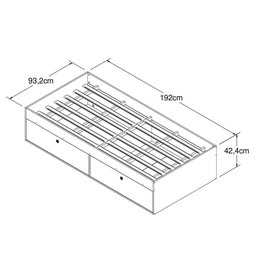 Kit Quarto Juvenil C/ Cama, Guarda Roupa e Mesas de Cabeceira Cj064 Art In Móveis - Branco - 2