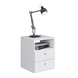 Kit Quarto Juvenil C/ Cama, Guarda Roupa e Mesas de Cabeceira Cj064 Art In Móveis - Branco - 5