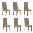 Ver mais imagens de Sala de Jantar Mesa Isa 160cm Vidro 6 Cadeiras Laura Cinza/Mel/Caramelo/Off White