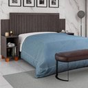 Ver imagem 3 de Cabeceira Box Mumbai Ripada Ajustável com Nicho Extensível para Cama Casal e Queen - Mocaccino