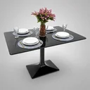 Ver imagem 4 de Mesa Jantar Saarinen Retangular 140x80cm Laca Preta + Vidro Personal Art Design