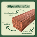 Ver imagem 5 de 30 Ripas Sarrafos Eucalipto 1x1x30cm Aplainado Artesanato