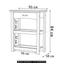 Ver imagem 3 de Aparador Sala de Estar 93cm Madeira 1 Gaveta Hazel Carvalho Z25 - Mpozenato