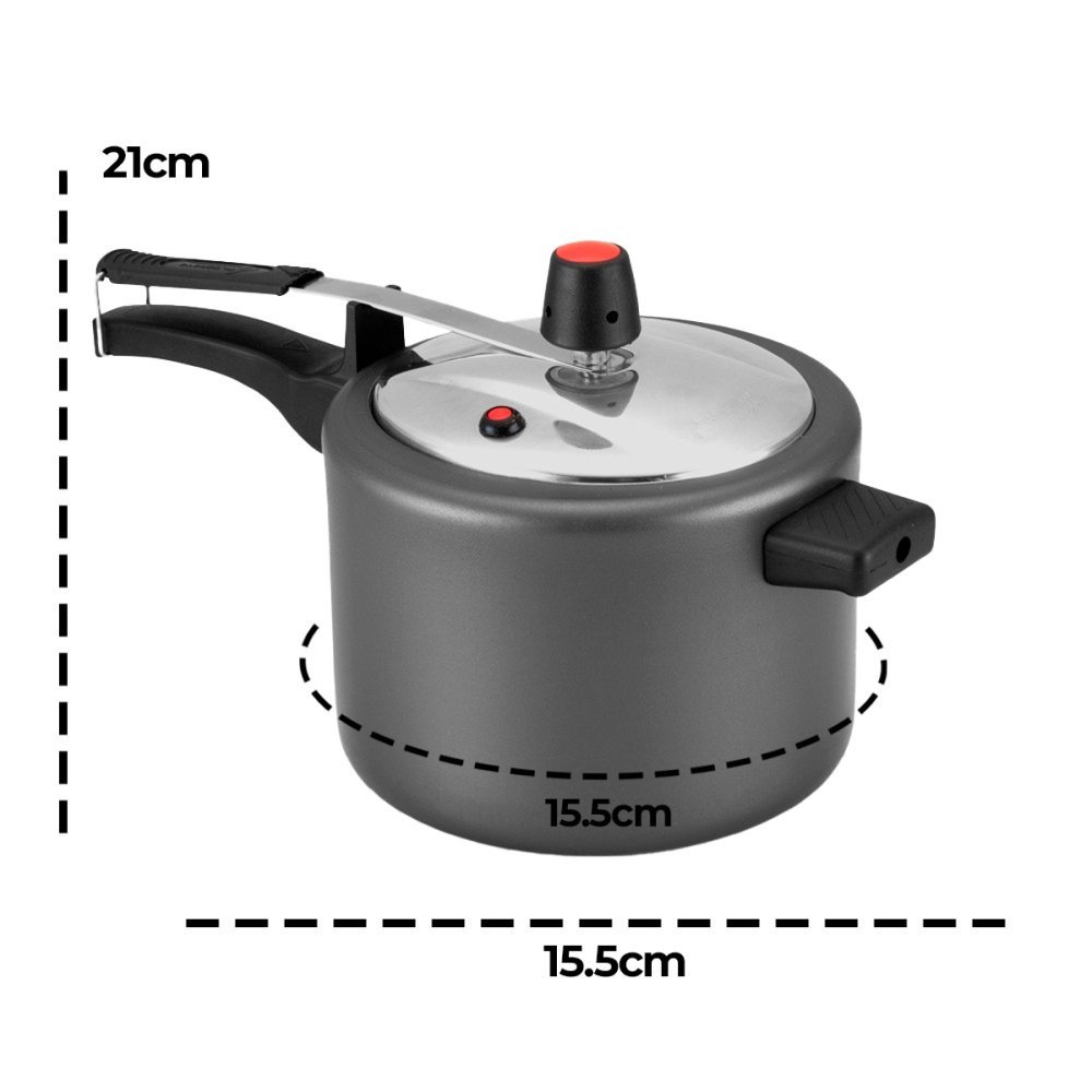 Panela de Pressão Cinza 3 Litros Ideal para Solteiros Inmetro - 3