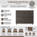 Ver imagem 7 de Cabeceira para Cama Casal Estofada 1,38 ,Mts Mel Vilajo: Suede Marrom