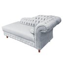 Ver imagem 4 de Divã Chesterfield Juliette 160 cm Pés Chanfrado Suede Cinza