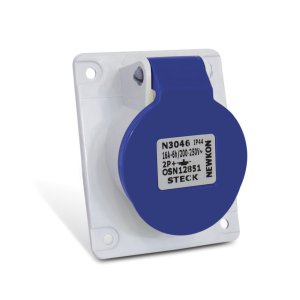 Tomada de Embutir 2P+T 16A Azul N3046 Steck