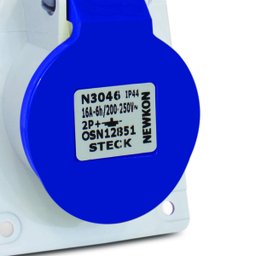 Tomada de Embutir 2P+T 16A Azul N3046 Steck - 2