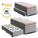 Ver imagem 2 de Cama Box com Colchão de Molas Ensacadas Anjos Classic + Auxiliar de Espuma Unique Solteiro 88cm