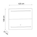 Ver imagem 5 de Painel para Tv Sala de Estar 120cm Gaby M05 Branco - Inoviza