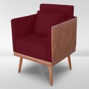 Ver imagem 3 de Cadeira Poltrona para Sala Quarto Confortável e Reforçada Sofia :bordo