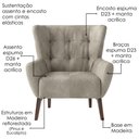 Ver imagem 5 de Poltrona Decorativa Malta Base Madeira Corano Tca 211 Moll