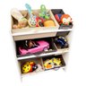 Organizador de Brinquedos Infantil Médio Cinza e Bege Palha - 3
