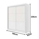 Ver imagem 3 de Guarda Roupa Santorini Solteiro 2 Portas 3 Gavetas 100 Mdf D Doro Móveis