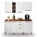 Ver imagem 1 de Armário de Cozinha Completa com Adega 6 Portas 3 Gavetas Favorita Branco / Natura